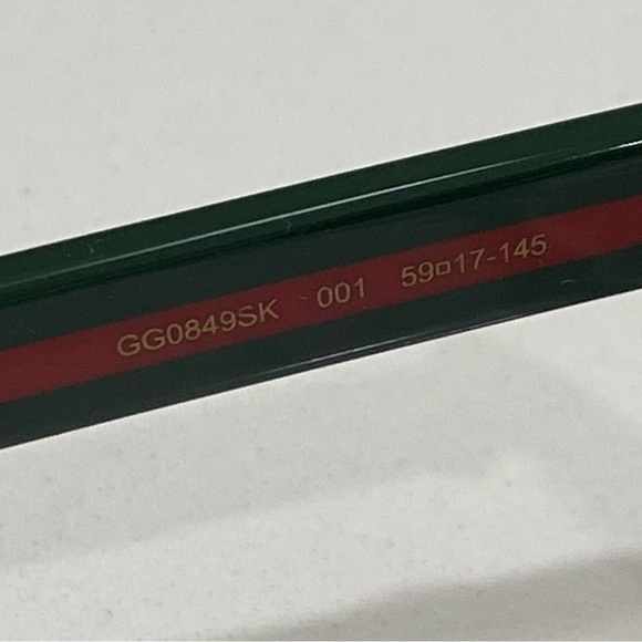 Gucci GG 0849SK 001 Black Green/Brown Gradient Round Sunglasses - Picture 10 of 13